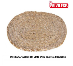 [880.3650140] Base Para Tachos Em Vime Oval 40X30Cm Privilege             