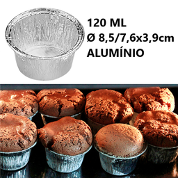 [107.340.23] Forma P/Pastelaria 120 Ml Ø 8,5/7,6X3,9Cm Alumínio 100 Unid 