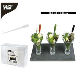 [107.439.85809] Pipeta P/Molhos Pe 0,5Ml  8,8Cm 100 Unid Papstar            