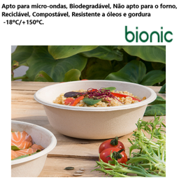 [107.215.03] Saladeira Bionic 350Ml Natural 13,5X4,6Cm 50Unid.           