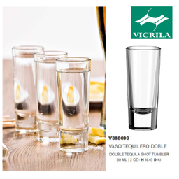 [107.V388090] Copo Tequilero Doble Vau  6Cl  104X41Mm Vicrila             