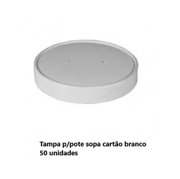 [107.468.LSC] Tampa Cartão Para Pote De Sopa 50 Unidades Porespack        