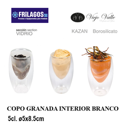 [880.B803031] 6 Copos Licor Borosilicato Granada 5Cl. Ø5X8.5Cm Kazan      