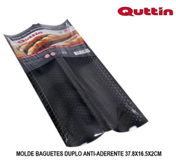 [880.BQ01042971526] Molde Baguetes Duplo Anti-Aderente 37.8X16.5X2Cm Quttin     