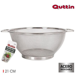 [880.BQ01015673440] Escorredor De Rede Inox C/2 Asas 21Cm Quttin                