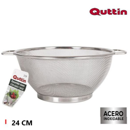 [880.BQ01015673441] Escorredor De Rede Inox C/2 Asas 24Cm Quttin                