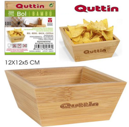 [880.BQ01018670746] Taça Quadrada Em Bambu 12X12X5Cm Quttin                     