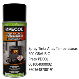 [AA1.002804000000] Silicone Neutro Altas Temp. 250°C Preto Aerosol 200Ml Pecol 