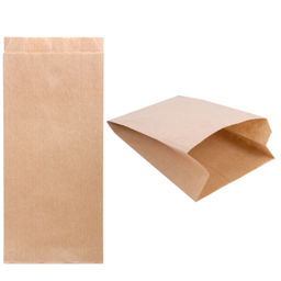 [107.255.14] Sacos Papel 14+7X26Cm Natural Kraft 250 Unidade             