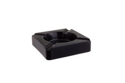 [107.0432930005] Cinzeiro Quadrado Melamina Preto 14X14X3,5Cm                