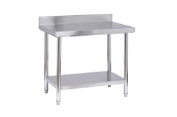 [108.1334130005] Bancada Inox 2 Níveis 1200X600X850Mm C/ Aba 100Mm           