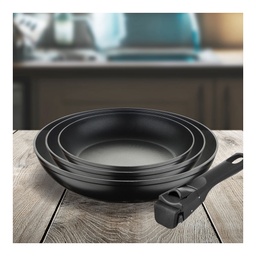 [107.640.14553] Kit 3 Frigideiras 18+20+24Cm Click And Cook Bergner         