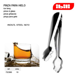 [107.676.732300] Pinca Para Gelo Mola 19Cm Inox  Ibili                       