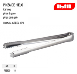 [107.676.763600] Pinca Para Gelo 18 Cm Inox  Ibili                           