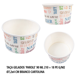 [107.230.28] Taca Gelado Parole 90Ml  Ø7,2X4Cm Br. Cartao 50 Unidades    