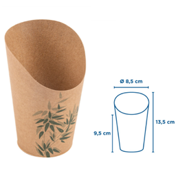 [107.219.69] Copo P/Batata Frita 480Ml Ø8,5X13,5Cm  50 Unid. Feel Green  