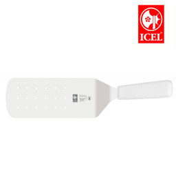 [107.542.6011.20] Espatula Curva Perfurada 20Cm Cabo Branco Icel              