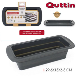 [880.BQ01042873419] Molde De Silicone Com Estrutura Rigida 29,6X13X6,8Cm Quttin 