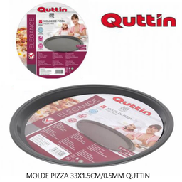 [880.BQ01042964704] Molde Redondo Pizza Ferro Anti-Aderent. 33X1,5X0,5Cm Quttin 