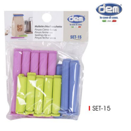 [880.BY01019973085] Conjunto De  15 Pincas Fecha-Sacos Dem Italy                