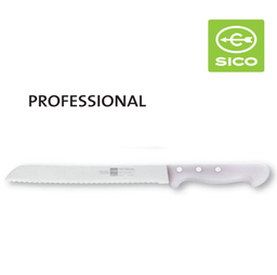 [107.212.5000.35] Faca Para Pão Cabo Branco 35Cm Linha Profissional Sico      