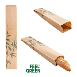 [107.360.16] Sacos Padaria Feel Green 9+3,5X46Cm Kraft 500 Unid.         
