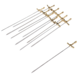 [107.04312600057] Espeto Inox Para Espetadas 25Cm C/Espada  C/12 Unidades     