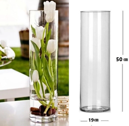 [107.0311340409] Jarra Tubular Vidro Ø19X50Cm                                