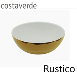 [107.055009103588] Taça 15Cm H6Cm Rustico Amarelo Porcelana Costa Verde        