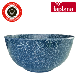 [107.513.09073] Tigelão Medio Melamina 2,5Lt 22X10,5Cm Azul/Branco Faplana  