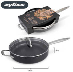 [107.E980179] Frigideira Ultimate Pro C/Tampa E Bico 28Cm Zyliss          