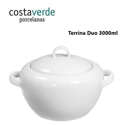 [107.010007000001] Terrina 3000Ml Porcelana Branca Duo Costa Verde             