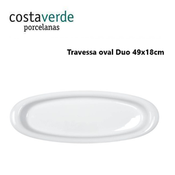 [107.010003800001] Travessa Oval 49X18Cm Porcelana Branca Duo Costa Verde      
