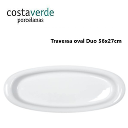 [107.010003700001] Travessa Oval 56X27Cm Porcelana Branca Duo Costa Verde      