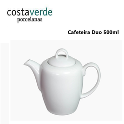 [107.010011000001] Cafeteira Redonda 500Ml Porcelana Branca Duo Costa Verde    