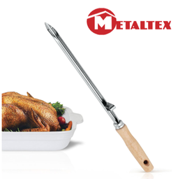 [107.640.78194] Agulha Para Rechear Carne Inox Cb.Mad. 33Cm Metaltex        