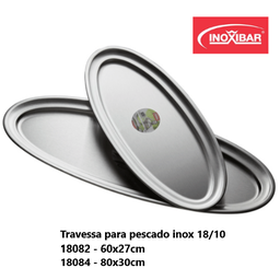 [107.486018084] Travessa De Pescado 80X30Cm Inox 18/10 Inoxibar             