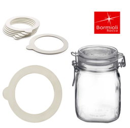 [107.77190750] Borracha De Vedação Frasco Fido 500 A 5000Ml Bormioli       