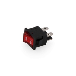 [P01.45041] Interruptor Luminoso Vermelho Dim:21X15X23Mm 6A 230V        