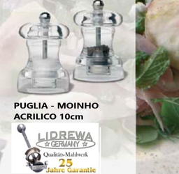 [107.30PU103] Moinho De Pimenta Puglia 10Cm Acrilico Lidrewa              