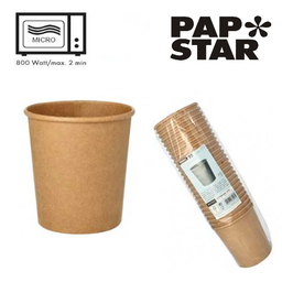 [107.439.88908] Tigelas De Sopa Cartão Kraft Revest. Pe 470Ml Ø9,8Cm 25 Unid
