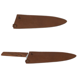 [107.790.PIS2503] Manga Para Faca De Chef Em Pele Castanha 25Cm               
