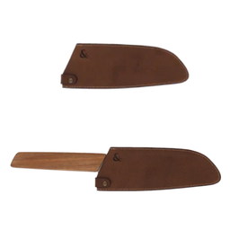 [107.790.PIS2555] Manga Para Faca Santoku Em Pele Castanha 17 Cm              