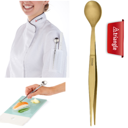 [107.790.504931701G] Colher E Pinça Inox Final Touch 17Cm Gold Triangle          