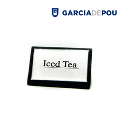 [107.161.16] Identificador  Iced Tea  7,5X4,5Cm Preto Madeira            