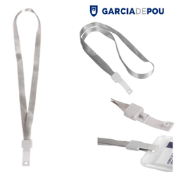 [107.259.02] Corda Porta Crachá 1,2X45Cm Cinzento Poliéster              