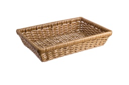 [107.0734089010] Cesto Retangular Em Pp Castanho Claro 41X28X8,5Cm           