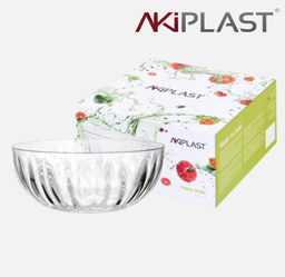 [730.1090001] Saladeira Acrílico Onda C/ 3000Ml Ø24,2X11,2Cm Akiplast     