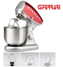 [109.2FCG20075] Batedeira G3 Ferrari Pastaio Deluxe (Silver/Red) 5.2Lt 1200W