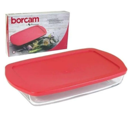 [107.59006] Assadeira Vidro 33X19Cm C/Tampa 590006  Borcam              